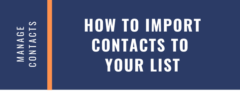 How to Import Contacts to Your List
