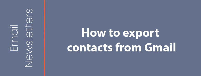How to export contacts from Gmail