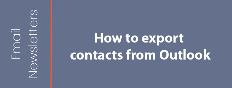 How to export contacts from Outlook