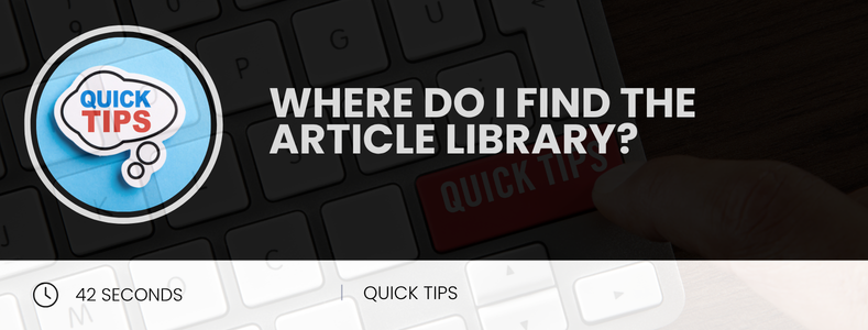 Where Do I Find the Article Library?
