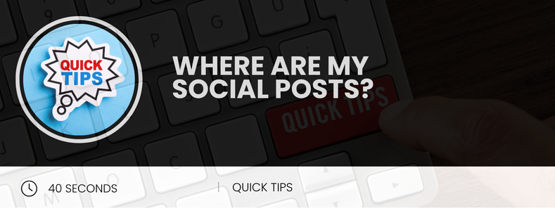 Where are my social posts?